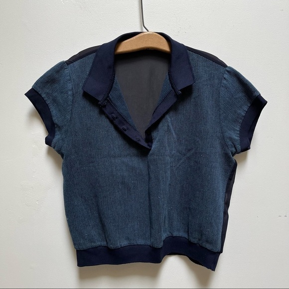 Zara Denim Couture Top - Picture 1 of 11